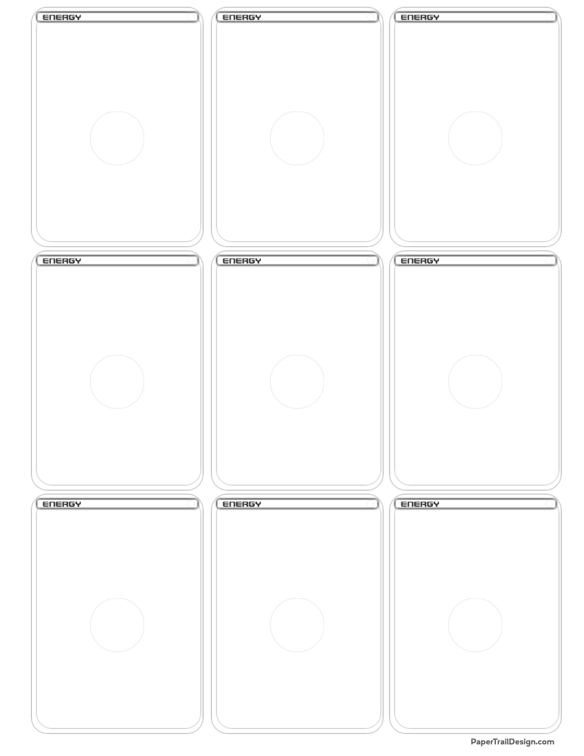 pokémon card template free printable - paper trail design